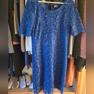 Royal Blue Lace Midi Dress sz L